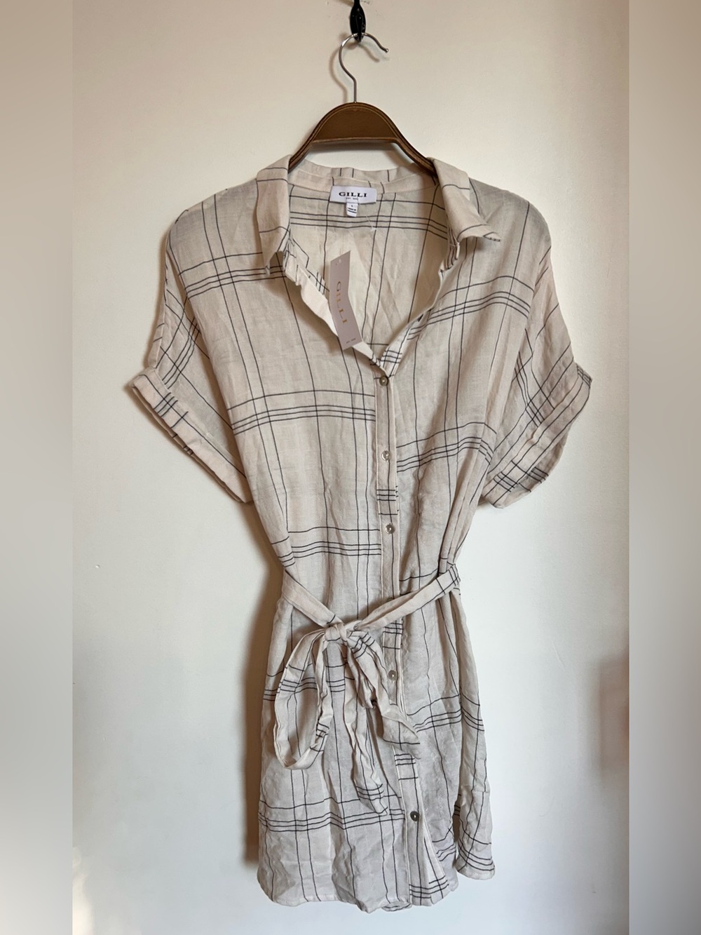 NWT GILLI COTTON MIDI DRESS WITH BELT